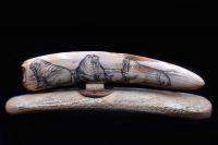 THREE WALRUS SCRIMSHAW